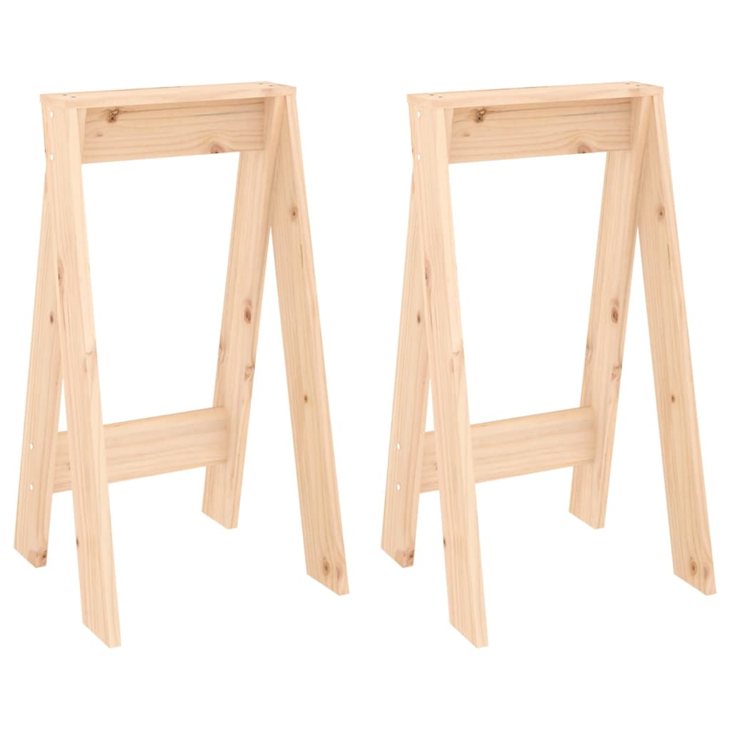 Sgabelli 2 pz 40x40x75 cm in Legno Massello di Pino - homemem39