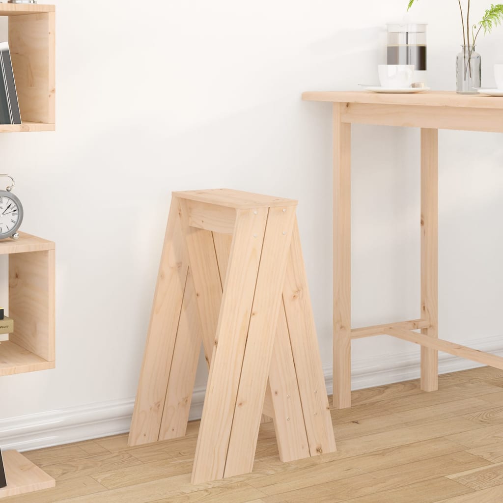 Sgabelli 2 pz 40x40x75 cm in Legno Massello di Pino - homemem39