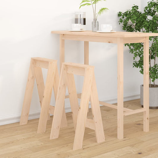 Sgabelli 2 pz 40x40x75 cm in Legno Massello di Pino - homemem39