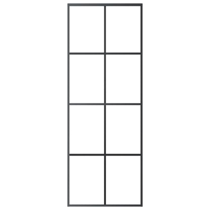 Porta Scorrevole con Ferramenta 76x205cm Vetro ESG Alluminio