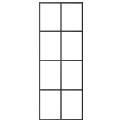 Porta Scorrevole con Ferramenta 76x205cm Vetro ESG Alluminio