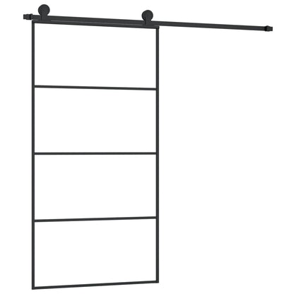 Porta Scorrevole con Ferramenta 102,5x205cm Vetro ESG Alluminio | homemem39