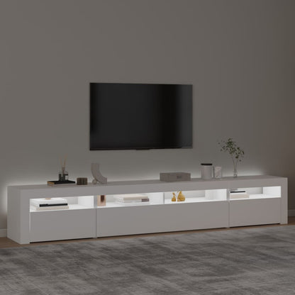 Mobile Porta TV con Luci LED Bianco 240x35x40 cm - homemem39