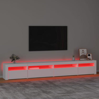 Mobile Porta TV con Luci LED Bianco 270x35x40 cm - homemem39