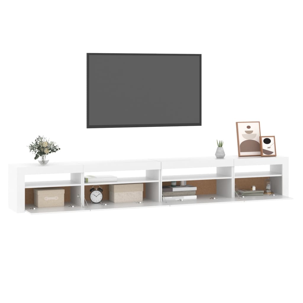 Mobile Porta TV con Luci LED Bianco 270x35x40 cm - homemem39