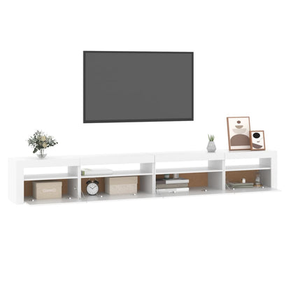 Mobile Porta TV con Luci LED Bianco 270x35x40 cm - homemem39