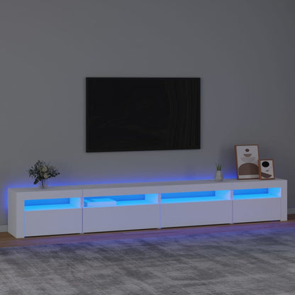 Mobile Porta TV con Luci LED Bianco 270x35x40 cm - homemem39