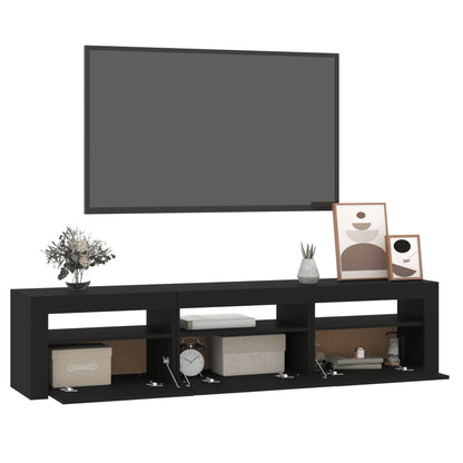 Mobile Porta TV con Luci LED Nero 180x35x40 cm - homemem39