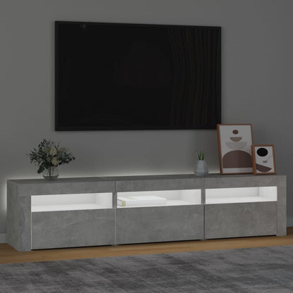 Mobile Porta TV con Luci LED Grigio Cemento 180x35x40 cm - homemem39