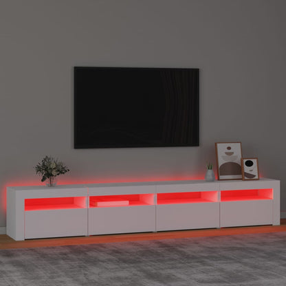 Mobile Porta TV con Luci LED Bianco 240x35x40 cm - homemem39