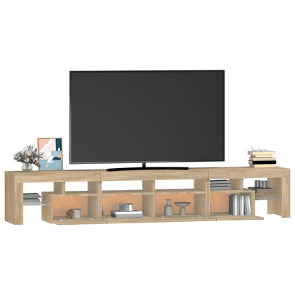 Mobile Porta TV con Luci LED Rovere Sonoma 230x36,5x40 cm - homemem39