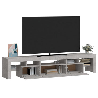 Mobile Porta TV con Luci LED Grigio Cemento 200x36,5x40 cm - homemem39