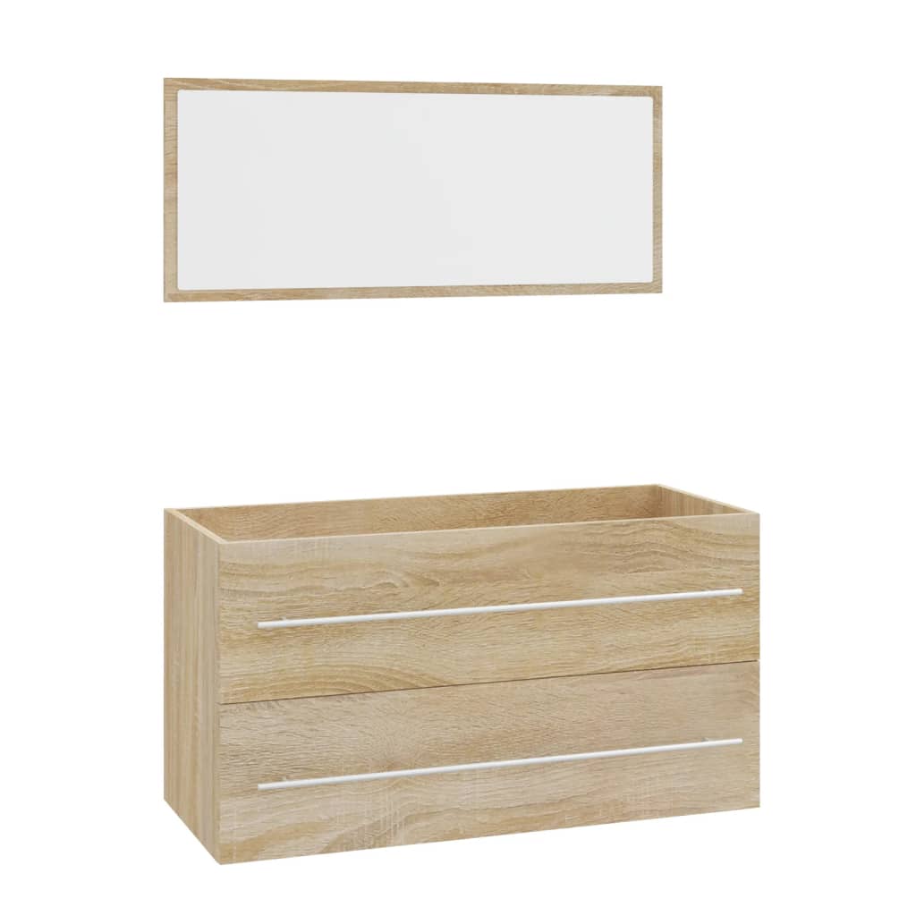 Set Mobili da Bagno 3 pz Rovere Sonoma | homemem39