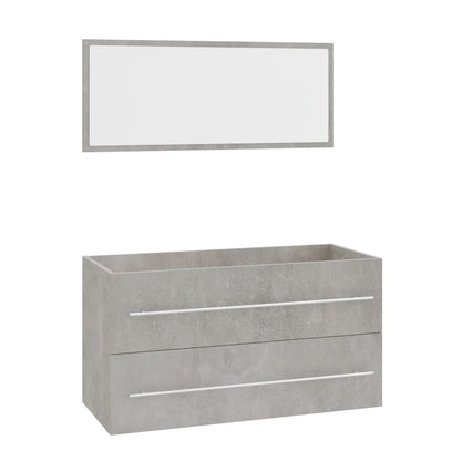 Set Mobili da Bagno 3 pz Grigio Cemento | homemem39