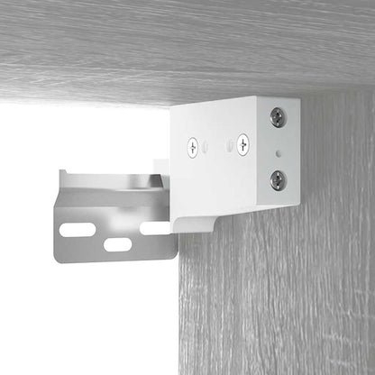 Mobile Bagno e Lavabo Integrato Grigio Sonoma Legno Multistrato | homemem39