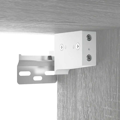 Mobile Bagno e Lavabo Integrato Grigio Sonoma Legno Multistrato | homemem39