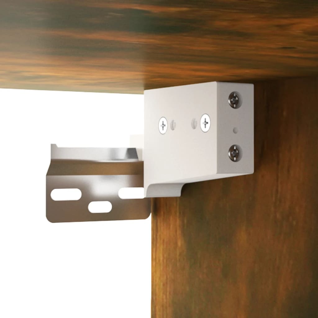 Mobile Bagno con Lavabo Integrato Rovere Fumo Legno Multistrato | homemem39