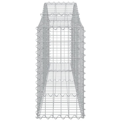 Cesto Gabbione ad Arco 200x30x60/80 cm Ferro Zincato