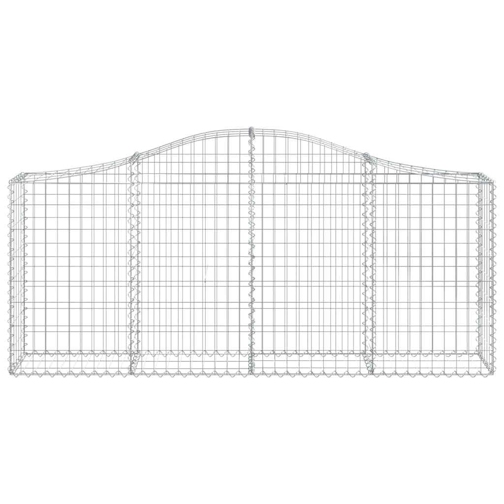 Cesto Gabbione ad Arco 200x30x80/100 cm Ferro Zincato - homemem39