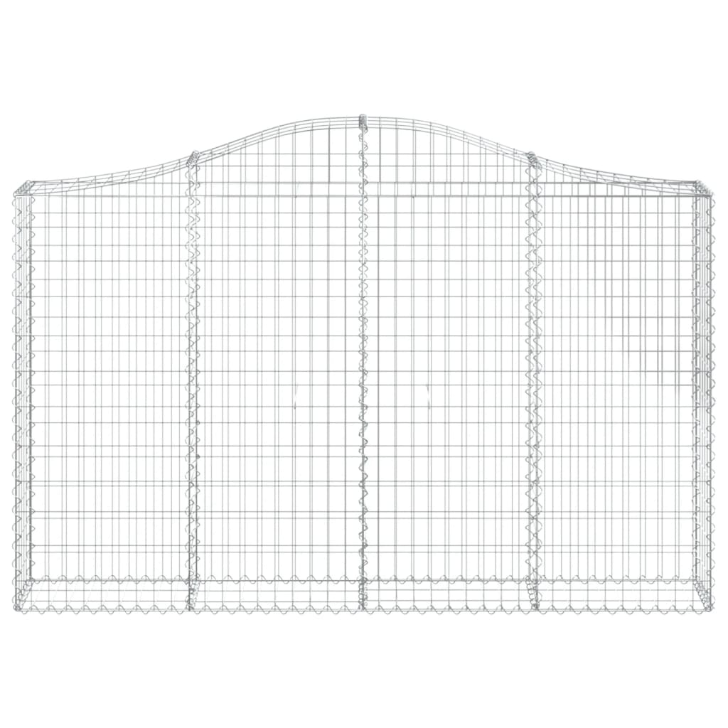 Cesto Gabbione ad Arco 200x30x120/140 cm Ferro Zincato | homemem39