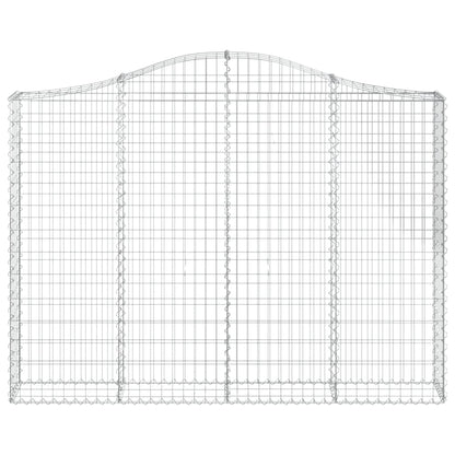 Cesto Gabbione ad Arco 200x30x140/160 cm Ferro Zincato - homemem39