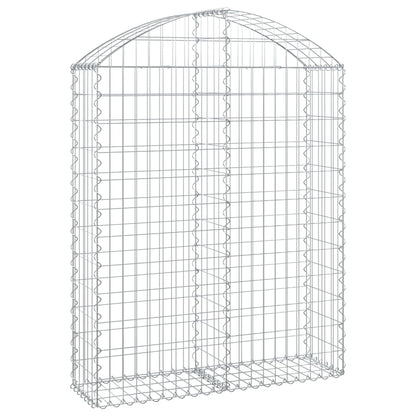 Cesto Gabbione ad Arco 100x30x120/140 cm Ferro Zincato - homemem39