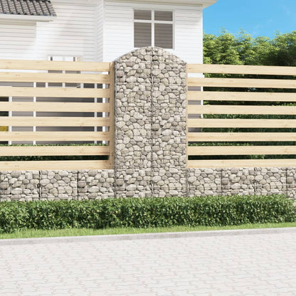 Cesto Gabbione ad Arco 100x30x220/240 cm Ferro Zincato - homemem39