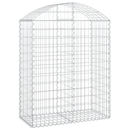 Cesto Gabbione ad Arco 100x50x120/140 cm Ferro Zincato - homemem39