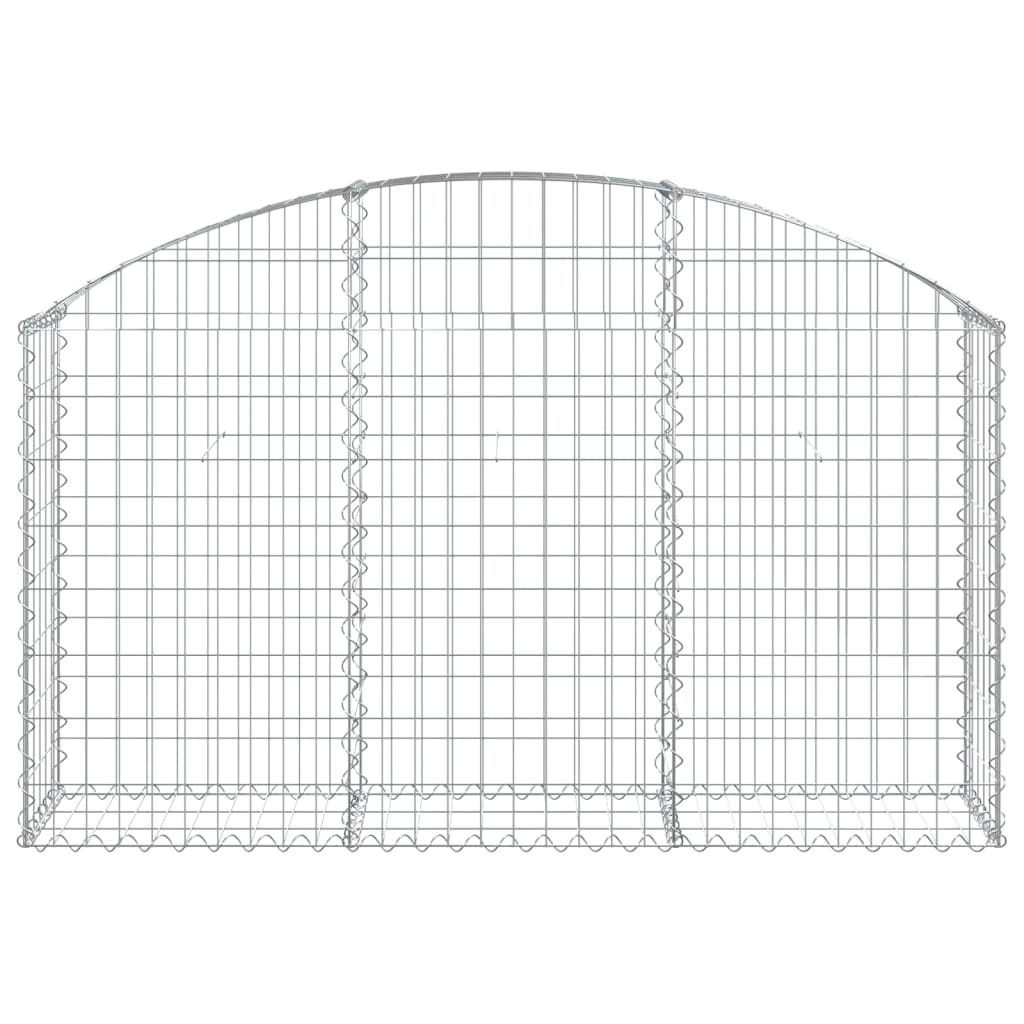Cesto Gabbione ad Arco 150x30x80/100 cm Ferro Zincato - homemem39