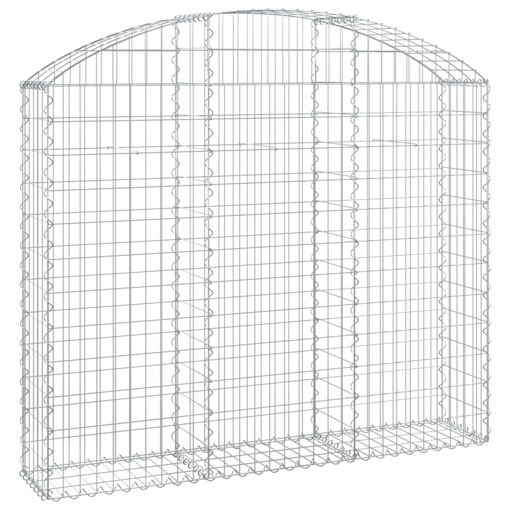 Cesto Gabbione ad Arco 150x30x120/140 cm Ferro Zincato | homemem39