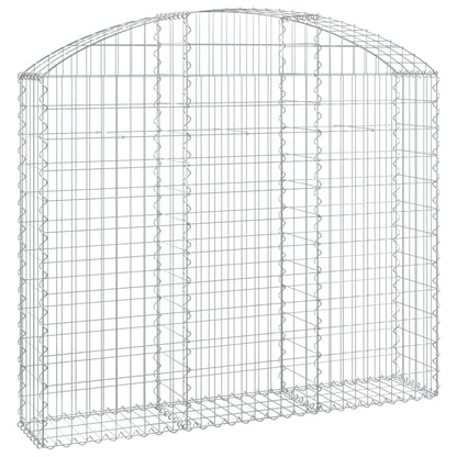 Cesto Gabbione ad Arco 150x30x120/140 cm Ferro Zincato | homemem39