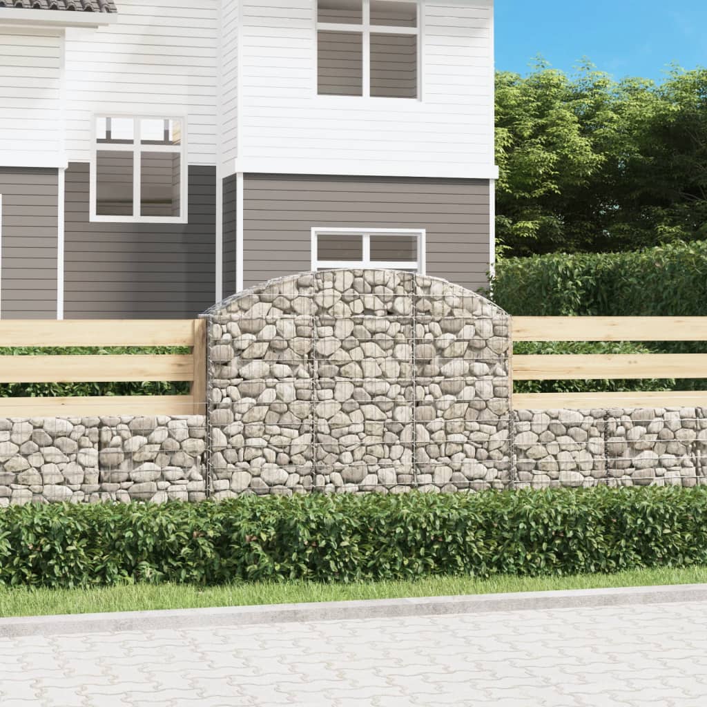 Cesto Gabbione ad Arco 150x30x120/140 cm Ferro Zincato | homemem39