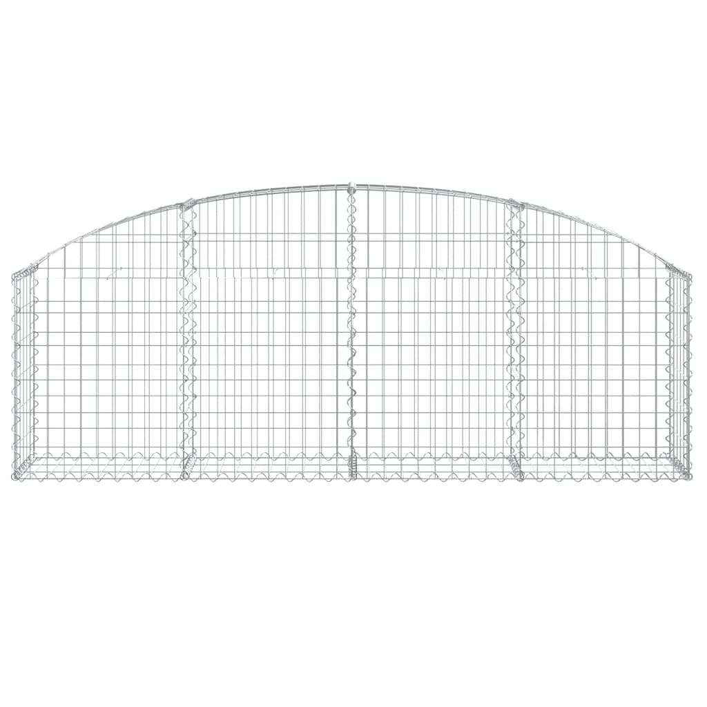 Cesto Gabbione ad Arco 200x30x60/80 cm Ferro Zincato | homemem39