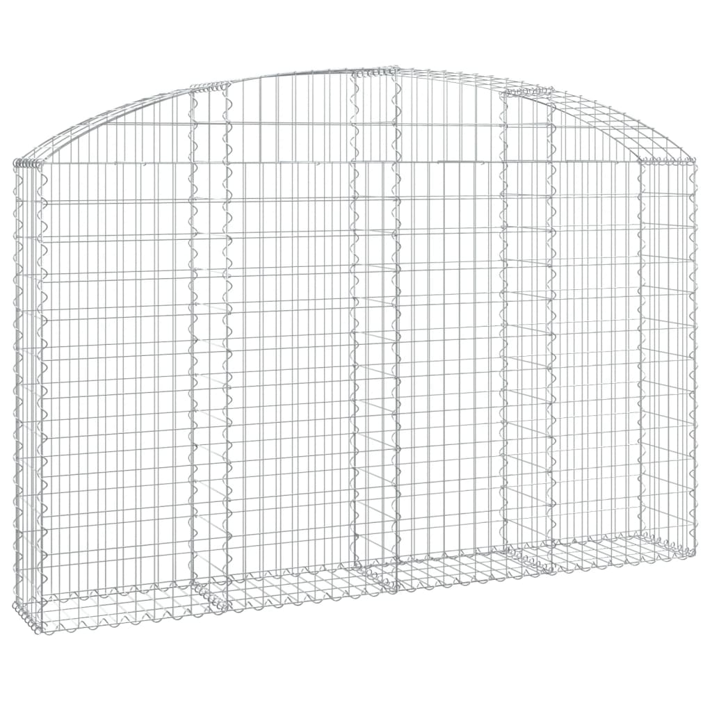 Cesto Gabbione ad Arco 200x30x120/140 cm Ferro Zincato | homemem39