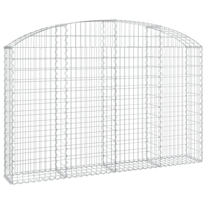 Cesto Gabbione ad Arco 200x30x120/140 cm Ferro Zincato | homemem39