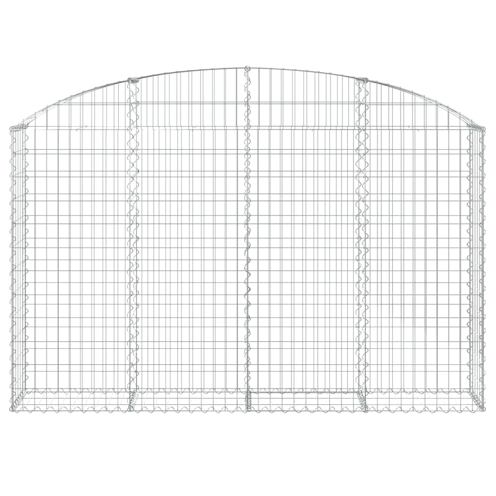 Cesto Gabbione ad Arco 200x30x120/140 cm Ferro Zincato | homemem39