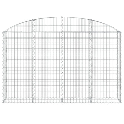 Cesto Gabbione ad Arco 200x30x120/140 cm Ferro Zincato - homemem39