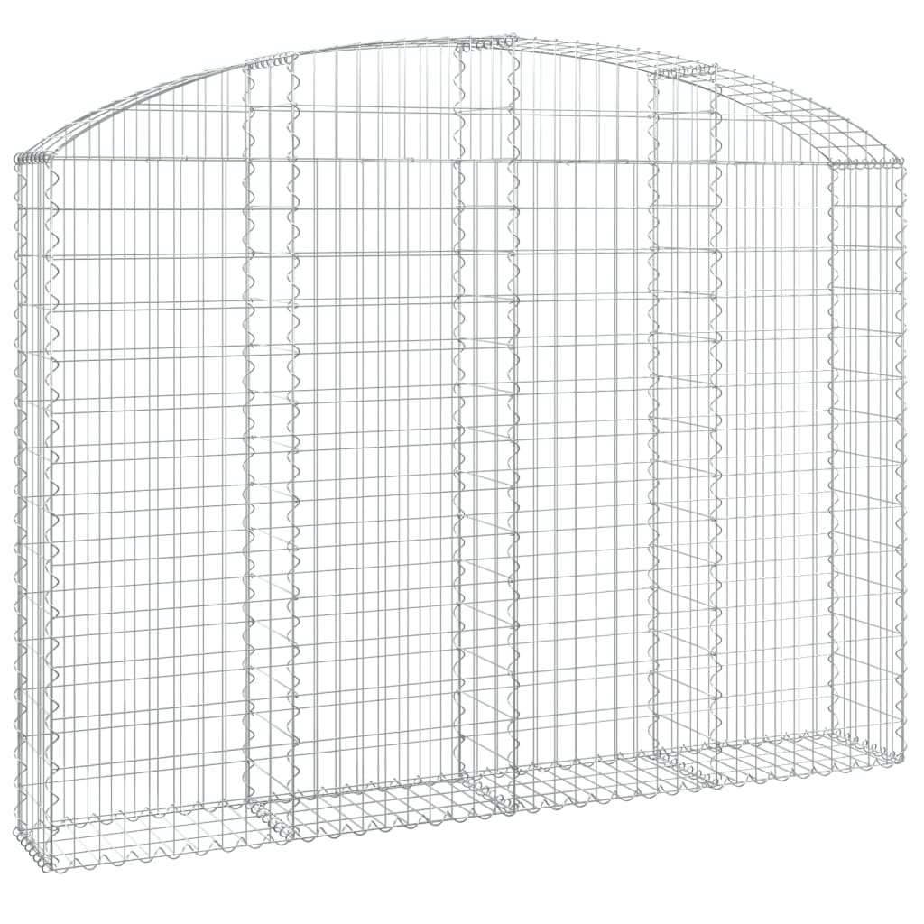 Cesto Gabbione ad Arco 200x30x140/160 cm Ferro Zincato | homemem39