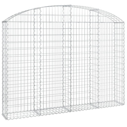 Cesto Gabbione ad Arco 200x30x140/160 cm Ferro Zincato | homemem39