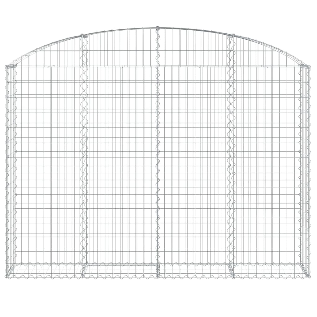 Cesto Gabbione ad Arco 200x30x140/160 cm Ferro Zincato | homemem39