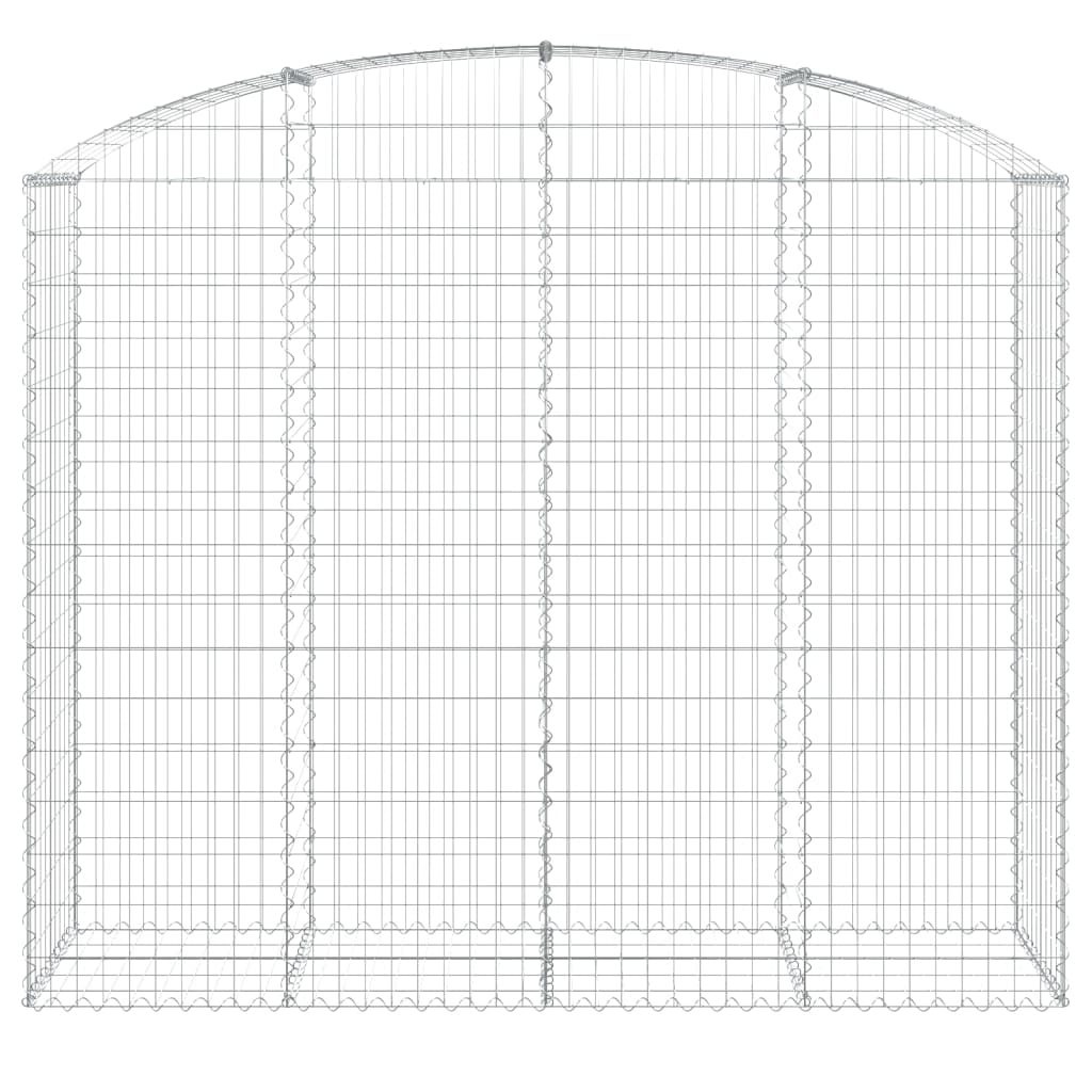 Cesto Gabbione ad Arco 200x50x160/180 cm Ferro Zincato - homemem39