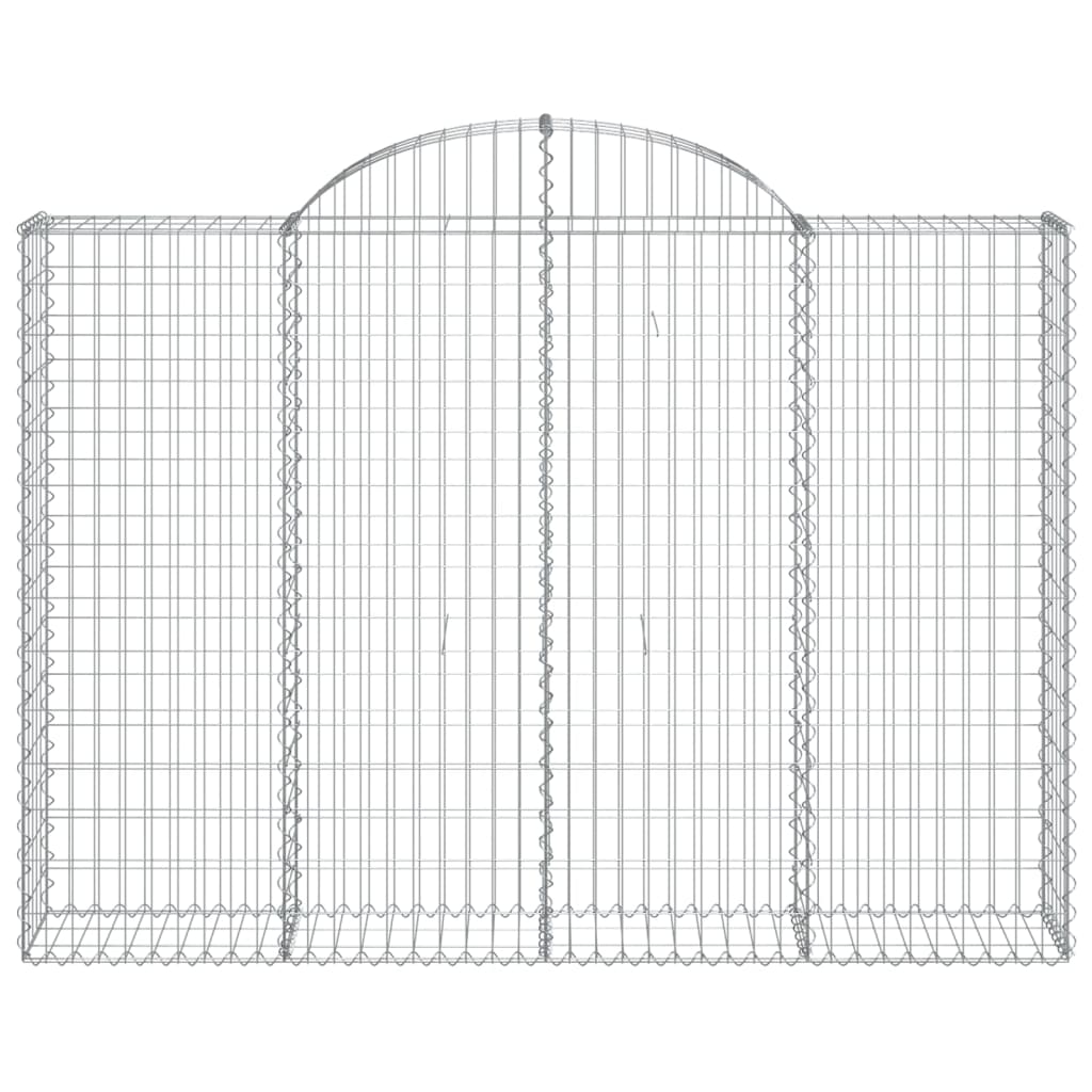 Cesto Gabbione ad Arco 200x30x140/160 cm Ferro Zincato | homemem39