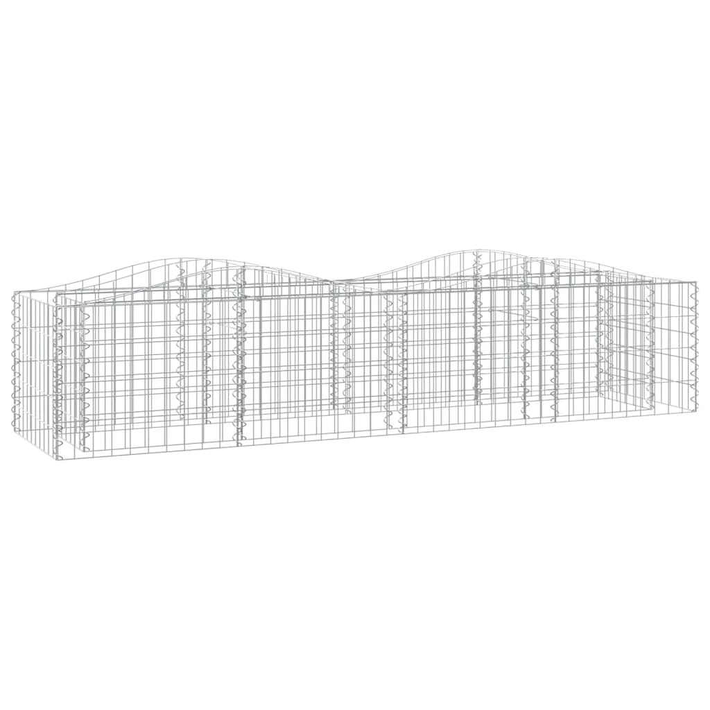 Gabbione ad Arco con Letto Rialzato 200x50x50 cm Ferro Zincato | homemem39