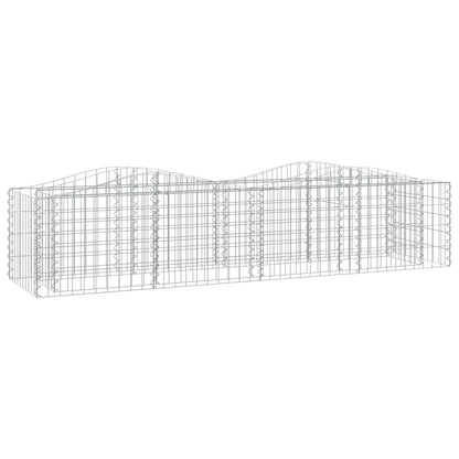 Gabbione ad Arco con Letto Rialzato 200x50x50 cm Ferro Zincato | homemem39