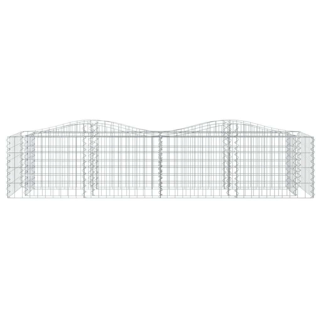 Gabbione ad Arco con Letto Rialzato 200x50x50 cm Ferro Zincato | homemem39