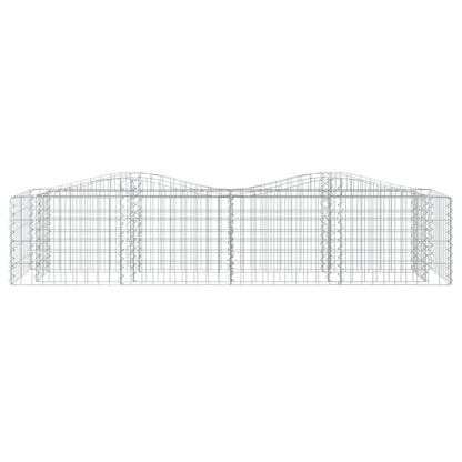 Gabbione ad Arco con Letto Rialzato 200x50x50 cm Ferro Zincato | homemem39