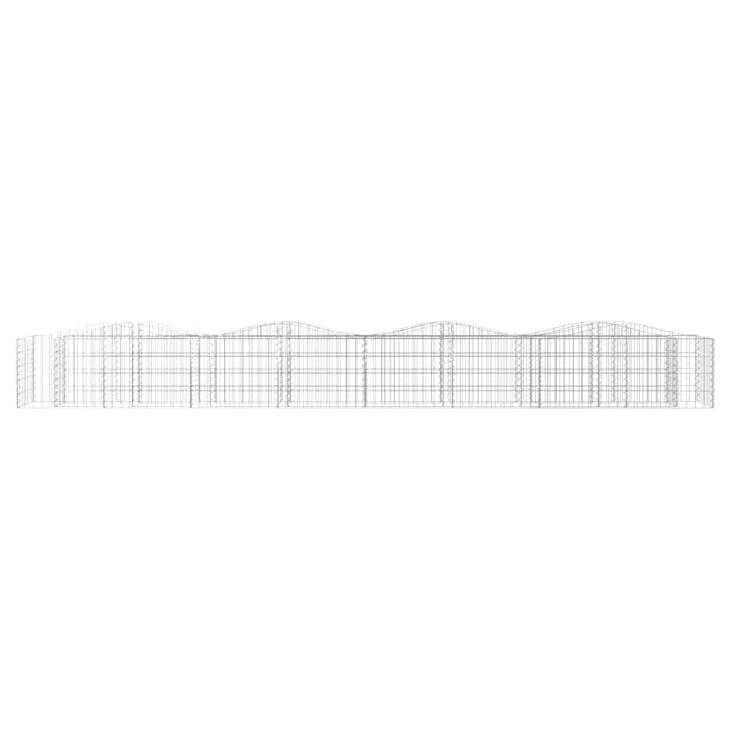 Gabbione ad Arco con Letto Rialzato 400x50x50 cm Ferro Zincato | homemem39