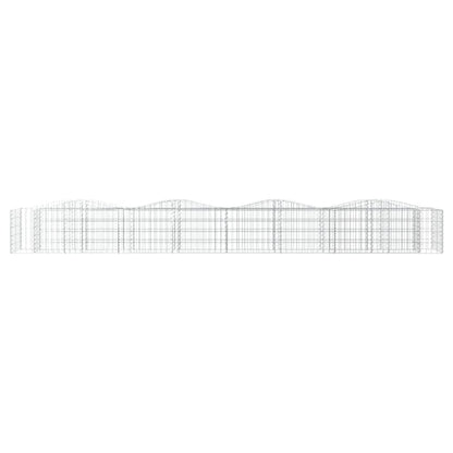 Gabbione ad Arco con Letto Rialzato 400x50x50 cm Ferro Zincato | homemem39