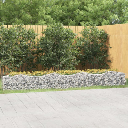 Gabbione ad Arco con Letto Rialzato 400x50x50 cm Ferro Zincato | homemem39
