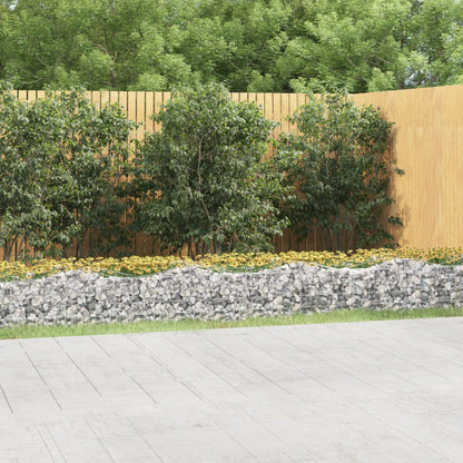 Gabbione ad Arco con Letto Rialzato 600x50x50 cm Ferro Zincato | homemem39